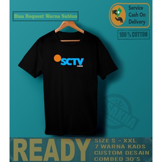 เสื้อยืด พิมพ์ลายโลโก้ Sctv Crew Company TV