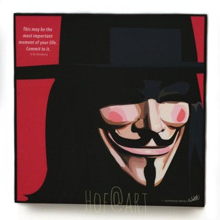 V for Vendetta วี ฟอร์ เวนเดตต้า หน้ากากวี หนัง รูปภาพ​ติดผนัง pop art กรอบรูป แต่งบ้าน ของขวัญ โปสเตอร์ รูปภาพ