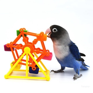 Top Bird Foraging Toy Plastic Parrot Feeder Toys Improve Intelligence Rotate Windmill Toy for Cockatiel Parakeet Conure