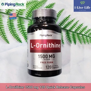 PipingRock - L-Ornithine 1500 mg 120 Quick Release Capsules แอลออร์นิทีน