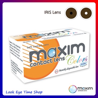 Maxim Iris lens คอนแทคเลนส์สีน้ำตาลเข้ม ชนิดไม่มีสายตา กล่อง3คู่