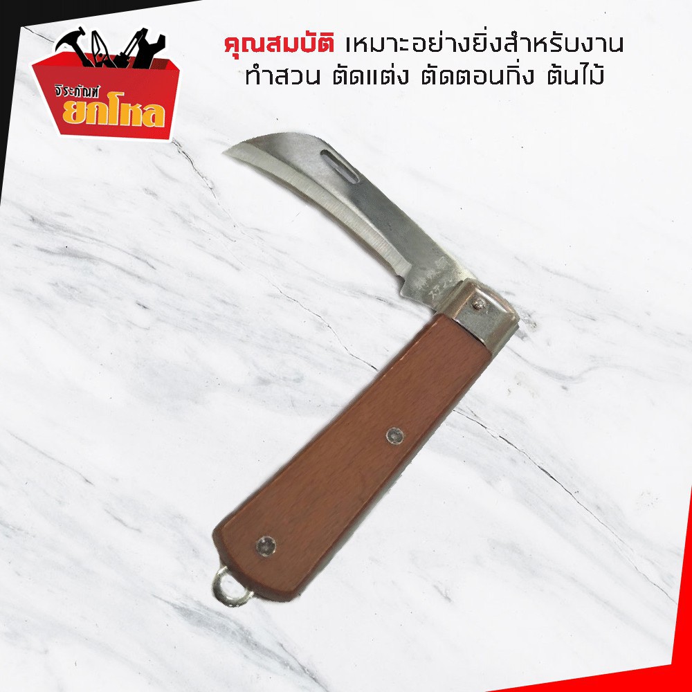 มีดตอนกิ่งปลายงอ / มีดตัดแต่งกิ่ง  มีดคุณภาพ ด้ามจับกระชับมือ No.c-c01 ราคา ถูกที่สุด ดีลบีเคเค แกลเลอรีภาพที่ 4