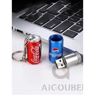 (พร้อมส่ง) แฟลชไดรฟ์ USB 2.0 โลหะ ลายการ์ตูนโค้ก ขนาดเล็ก 4GB 32GB 64GB 128GB 512GB 1TB