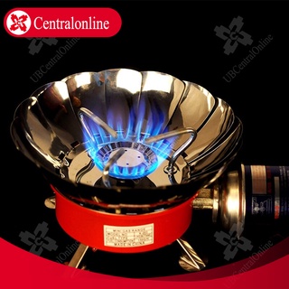 Central Online รุ่นA036 เตาแก๊สพกพาเดินป่าแคมป์ปิ้ง Portable Folding Lotus Style Windproof Camping Stove Butane Gas Stov