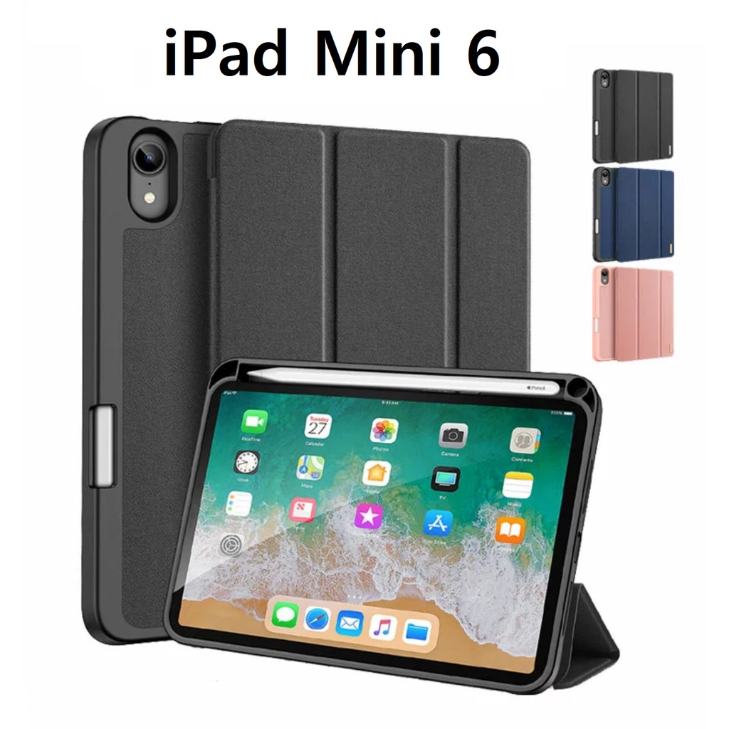 [พร้อมส่ง] เคส iPad Mini 6 (2021) / เคสไอแพดมินิ 6 / Case iPad Mini 6 - Dux Ducis รุ่น DOMO SERIES (มีที่เก็บปากกา)