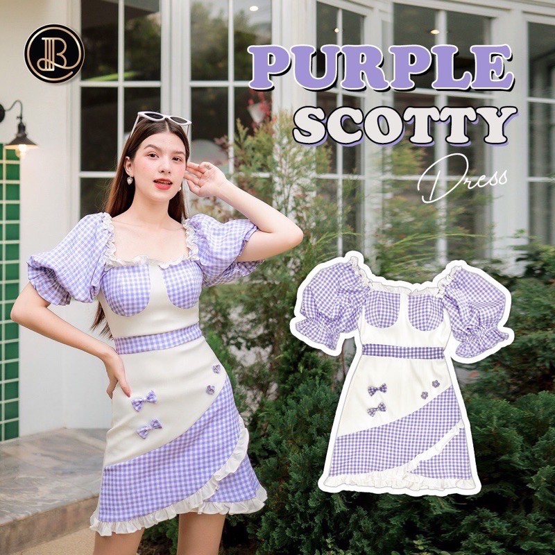 purple scotty minidress BLT Brand มินิเดรสสีม่วง