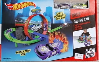 hot wheels four loop track