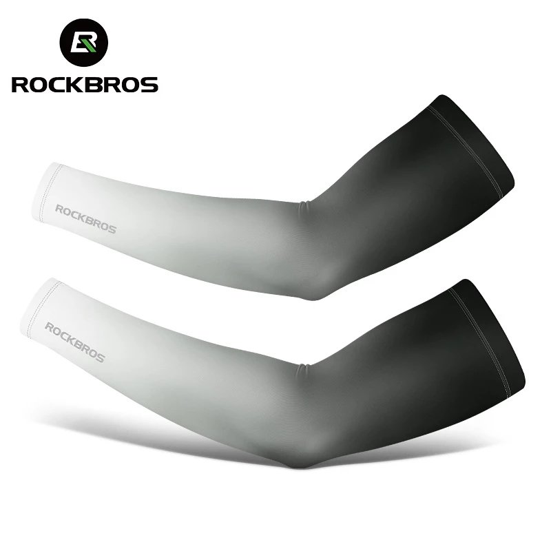【TH Delivery】ROCKBROS ปลอกแขนกันแดด ผ้าเรยอน แห้งเร็ว ระบายอากาศ ป้องกัน UV สำหรับปั่นจักรยานและกีฬา