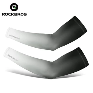 【TH Delivery】ROCKBROS ปลอกแขนกันแดด ผ้าเรยอน แห้งเร็ว ระบายอากาศ ป้องกัน UV สำหรับปั่นจักรยานและกีฬา