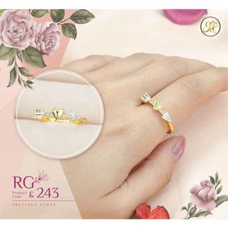 JNist แหวนเพชร ประดับเพชรสวิส CZ แหวนทอง Gold Diamond Women Ring รุ่น RG243