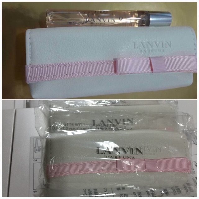 Lanvin ขนาด 7.5 ml มาพร้อมกระเป๋าหนังสีขาวสุดchic