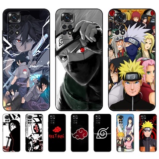 เคสโทรศัพท์มือถือ ซิลิโคนนิ่ม Tpu ลายการ์ตูนนารูโตะ Kakashi Uchiha Itachi สีดํา สําหรับ Xiaomi Redmi Note 11 Pro 5G 4G 11S POCO M4 X4 Pro 4G 5G