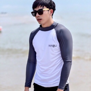 เสื้อว่ายน้ำชายmalibu กันUV ทักแชทมาเช็กของก่อนสั่งนะคะ