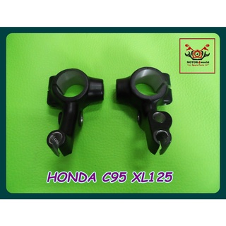 HONDA C95 XL125 MIRROR LEVER BRACKET LH&amp;RH "BLACK" SET // หูจับกระจก ซ้าย-ขวา "สีดำ" สินค้าคุณภาพดี