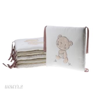 [HOMYL2] 6pcs Baby Bed Bumper Crib Protector Cushion Newborn Bed Bedding Set