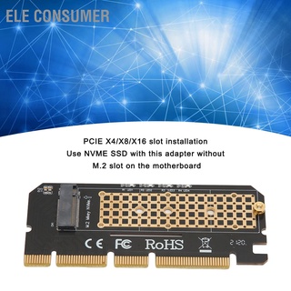 Ele อะแดปเตอร์ Nvme M.2 Key M Ssd เป็น Pcie X16 Plug And Play Pcie สําหรับเซิร์ฟเวอร์คอมพิวเตอร์