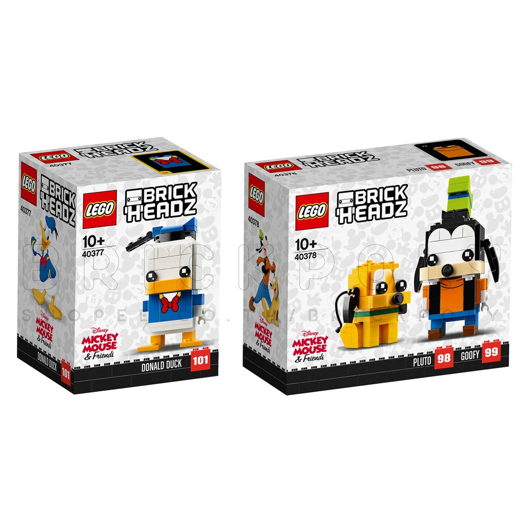 40377 + 40378 : LEGO BrickHeadz Disney Donald Duck + Goofy & Pluto