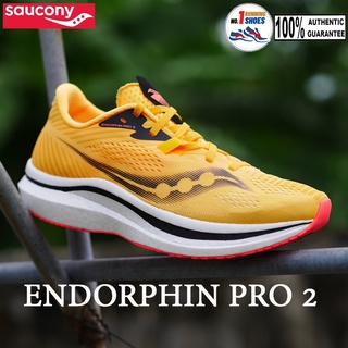 [✨มีของแถม] Saucony รุ่น Endorphin Pro 2 S20687-16 Vizi GOLD color - carbon plate ตัวทอป หน้าเท้าปกติ ของเเท้ 100%