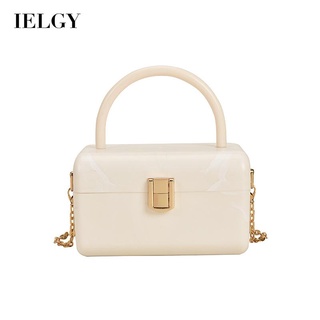 IELGY acrylic color box fashion chain messenger candy color womens bag