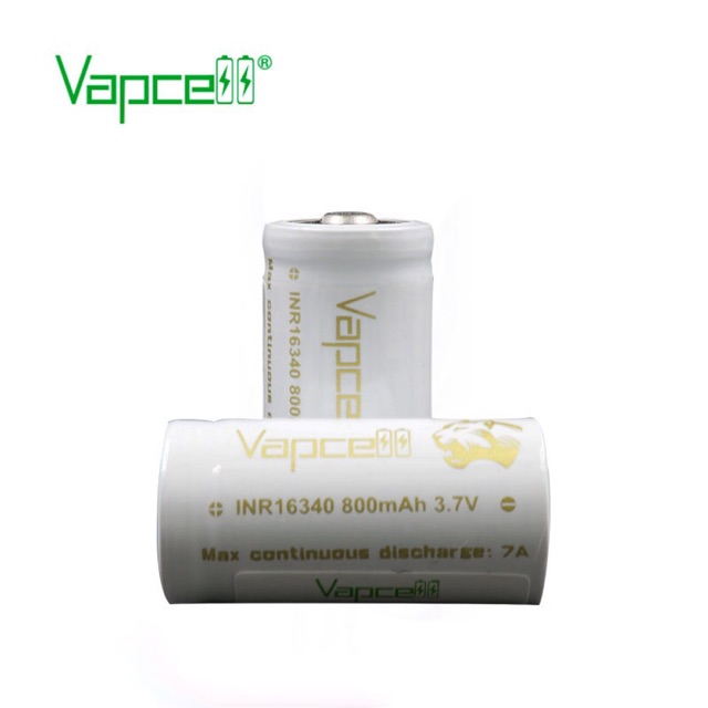 Vapcell INR16340 650mah 3.7Vถ่านชาร์จ 16340 ถ่านVapcell (123A)