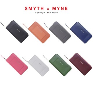 SMYTH &amp; MYNE กระเป๋าสตางค์หนังแท้สีมงคล ซิปรอบ รุ่น Richer