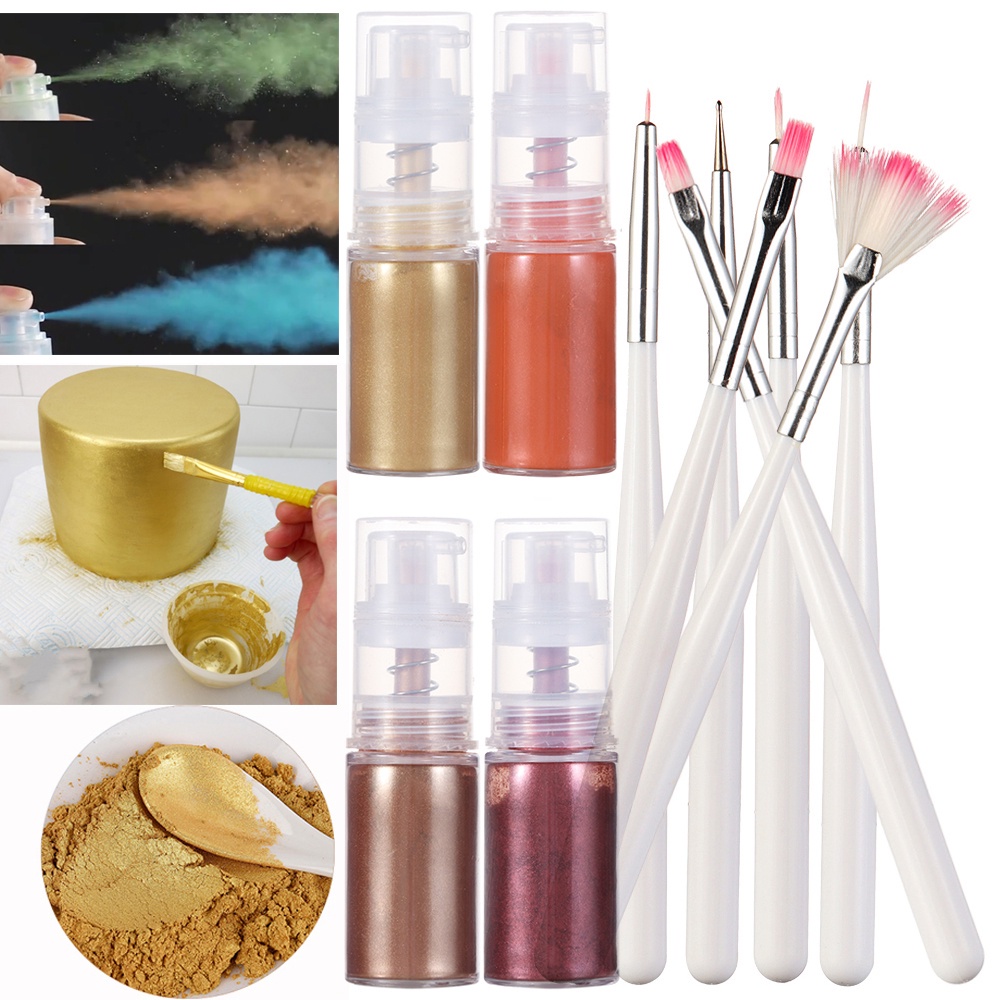 แปรงปากกาไอซิ่ง กลิตเตอร์ กินได้ สําหรับตกแต่งเค้ก เบเกอรี่ DIY