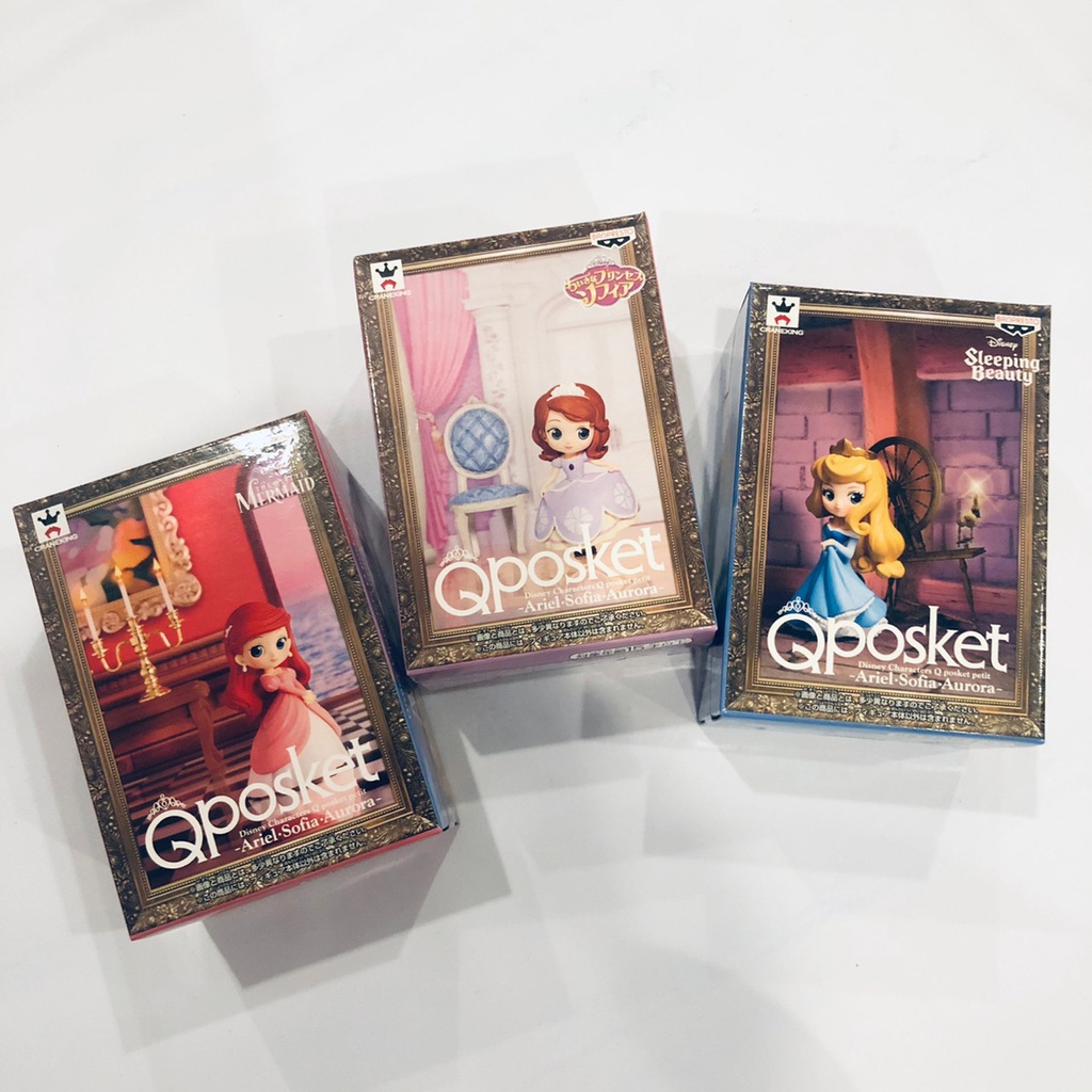 Qposket Petit Disney Characters - Ariel - Sofia - Aurora -