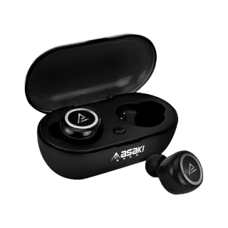 Asaki Bluetooeh Earphone หูฟังบลูทูธ หูฟังไร้สาย พร้อมกล่องชาร์จ BT5.0 TWS เบสแน่น ไมค์สนทนาชัด รุ่น A-K6654 ประกัน 1 ปี