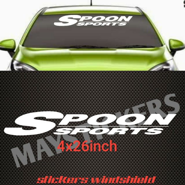 สติ๊กเกอร์ติดกระจกรถยนต์ (SPOON SPORTS) สําหรับรถยนต์ฮอนด้า