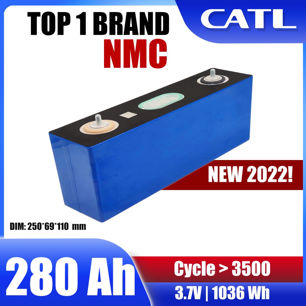 แบตเตอรี่ CATL​ NMC 280ah ลิเธียม 3.7V Lithium Ion GRADE A​ UPS​ Battery รถกอล์ฟ​ ระบบโซล่า ระบบโซล่