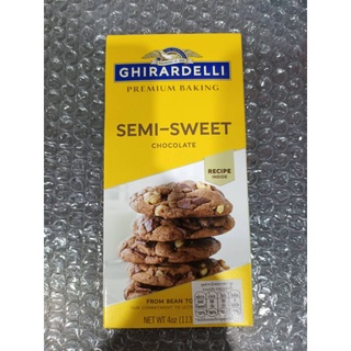 Ghirardelli Semi Sweet Chocolate Baking Bar ช็อกโกแลตแท่ง กิลาเดลลี่ 113กรัม