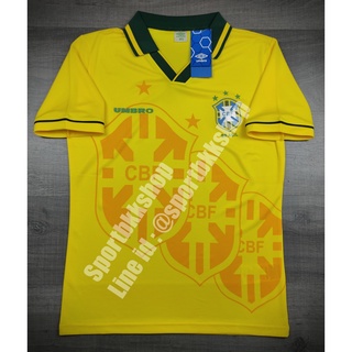 [Retro] - เสื้อฟุตบอล ย้อนยุค คลาสสิค Vintage Brazil Home บราซิล เหย้า ชุดแชมป์บอลโลกปี 1994