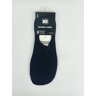 ถุงเท้าสั้นลำลอง ซ่อนขอบ มีแถบยางด้านใน H3 invisible socks