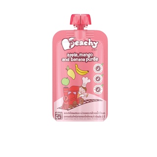 Peachy รสแอปเปิ้ลผสมมะม่วงและกล้วยน้ำว้าบด  1 ถุง (R2)