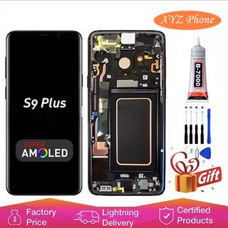 Super Amoled จอแสดงผล OLED สำหรับ Samsung Galaxy S9 Plus G965 G965F จอแอ็ปสแตนด์บาย 100% เปลี่ยนต้นฉบับ