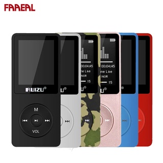 Faaeal RUIZU X02 เครื่องเล่นเพลง MP3 4GB 8GB 16GB แบบพกพา รองรับการ์ด TF