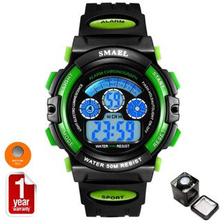 SMAEL นาฬิกาข้อมือเด็ก Sport Digital LED &amp; Analog รุ่น SM0508 (Green)