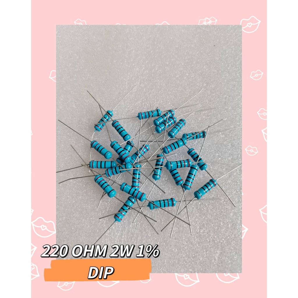 220 OHM 2W 1% DIP  (1ชุดมี10ชิ้น)