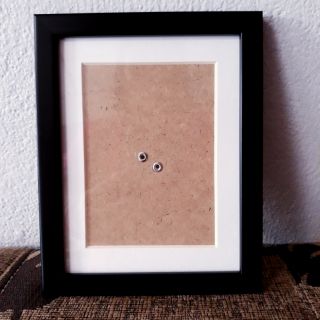 กรอบรูปกล่องจิ๋วสีดำ +เม้า ใส่ภาพ 3.5x5 นิ้ว กระจกใส