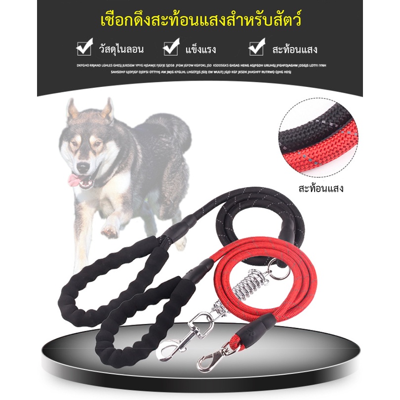 AL-031 สายจูงสัตว์เลี้ยง สายจูงสุนัข หมา พร้อมที่จับ โฟมEVA เรืองแสง พร้อมส่ง