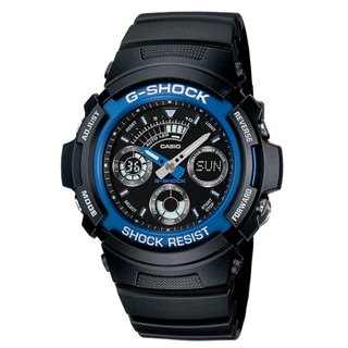 Casio G-Shock นาฬิกาข้อมือผู้ชาย สีดำ สายเรซิ่น รุ่น AW-591-2 จากร้าน henghengwatch