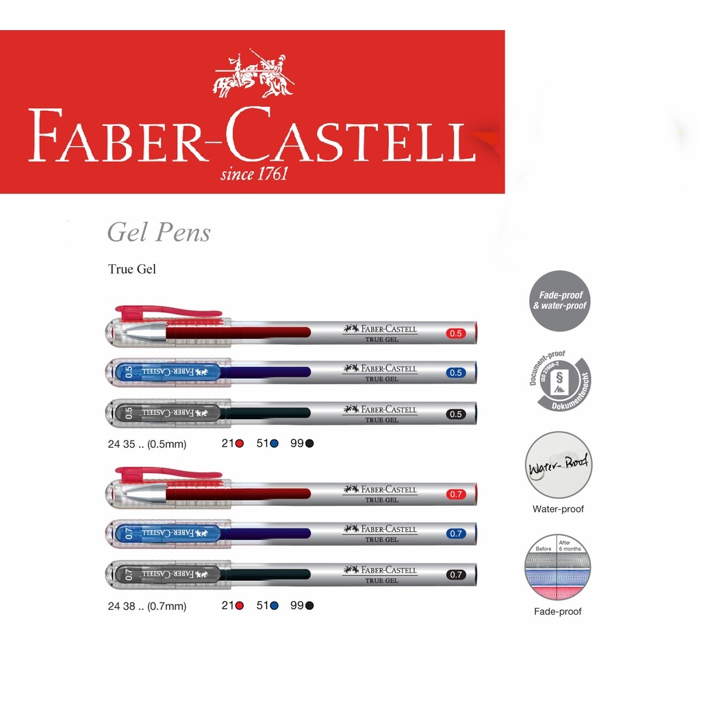 Faber-Castell True Gel Pen 0.5mm 0.7mm / Faber Castell True Gel Pen