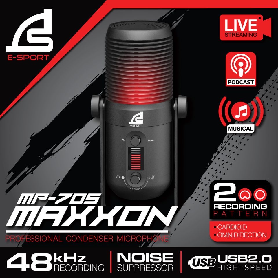 Signo Condenser Microphone Maxxon MP-705 Black
