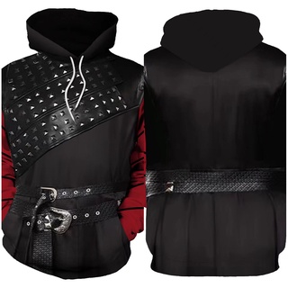 ผู้ชายS Daemon Targaryen เสื้อแจ็กเก็ต มีฮู้ด แบบสวมหัว ลายมังกร สําหรับผู้ใหญ่ (Daemon, XXL)