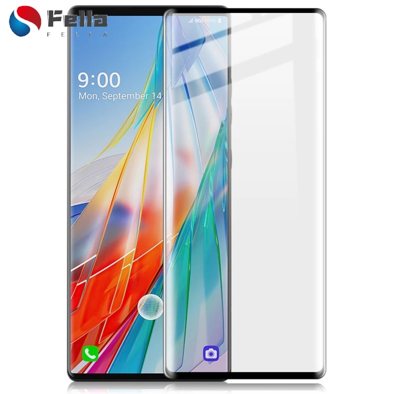 [ใหม่] ฟิล์มกระจกนิรภัยกันรอยหน้าจอ ทรงโค้ง 3D พรีเมี่ยม สําหรับ LG Wing 5G