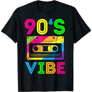 เสื้อยืดโอเวอร์ไซส์เสื้อยืด พิมพ์ลาย 90s Vibe สไตล์เรโทร เครื่องแต่งกาย สําหรับงานปาร์ตี้S-3XL