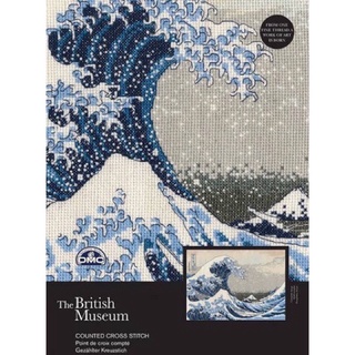 The British Museum The Great Wave Cross Stitch Kit by Katsushika Hokusai