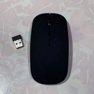 เม้าส์ไร้สาย ทรงแบน wireless mouse ใช้แบตเตอรี่AAA