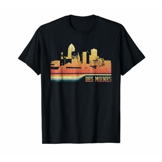 เสื้อยืดโอเวอร์ไซส์Gildan เสื้อยืด ลาย Des Moines Iowa สไตล์วินเทจ เรโทร สําหรับทุกเพศS-3XL