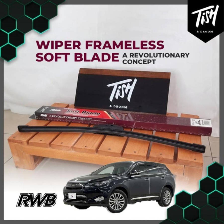 Harrier Gen3 2013-2019 RWB Soft Frameless Wiper 2 ชิ้น